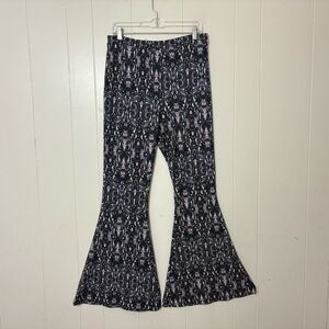 Free People Wildflower Flare Pants Moody Purple Combo Size L